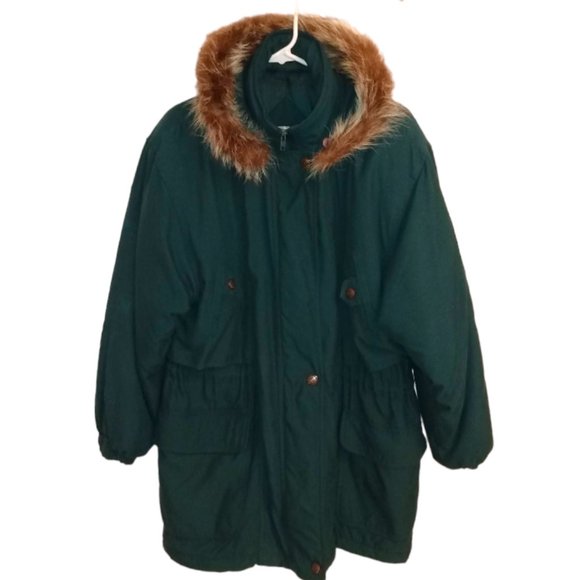 Larry Levine Vintage Fur Trimmed Parka - Picture 1 of 8